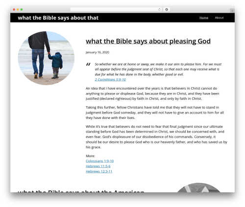 Genesis WordPress theme - whatthebiblesaysaboutthat.com