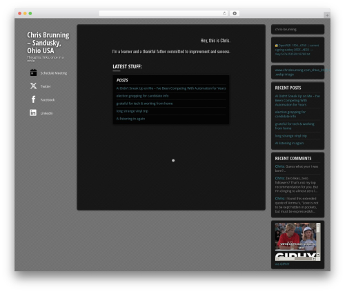 Themify Fullscreen top WordPress theme - chrisbrunning.com