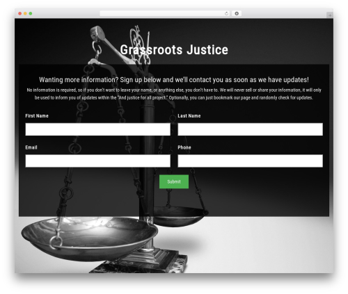 Bulk top WordPress theme - grassrootsjustice.com
