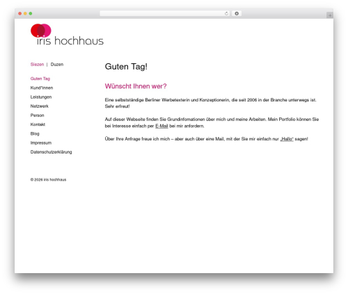 GeneratePress WordPress theme design - irishochhaus.de