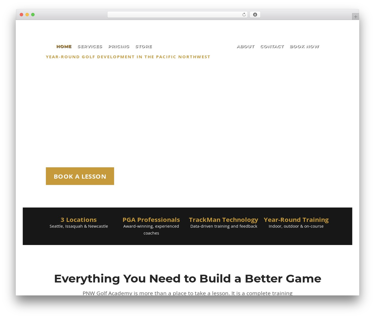 Modis WordPress theme - pnwgolfacademy.com