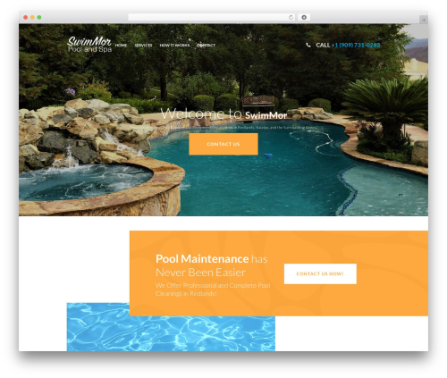 PoolServices theme WordPress - swimmorpoolandspa.com