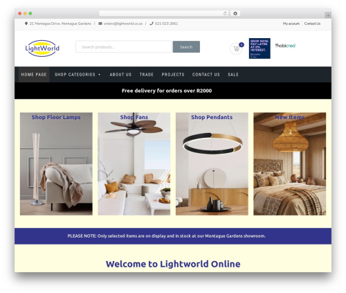 ShopStore WordPress shop theme - lightworldonline.co.za