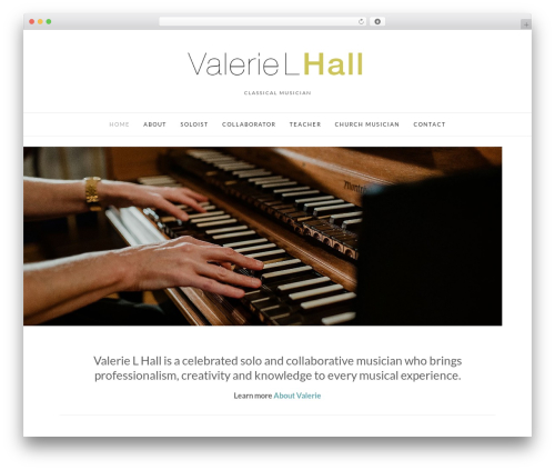 Simple elegant portfolio WordPress plugin - valerielhall.com