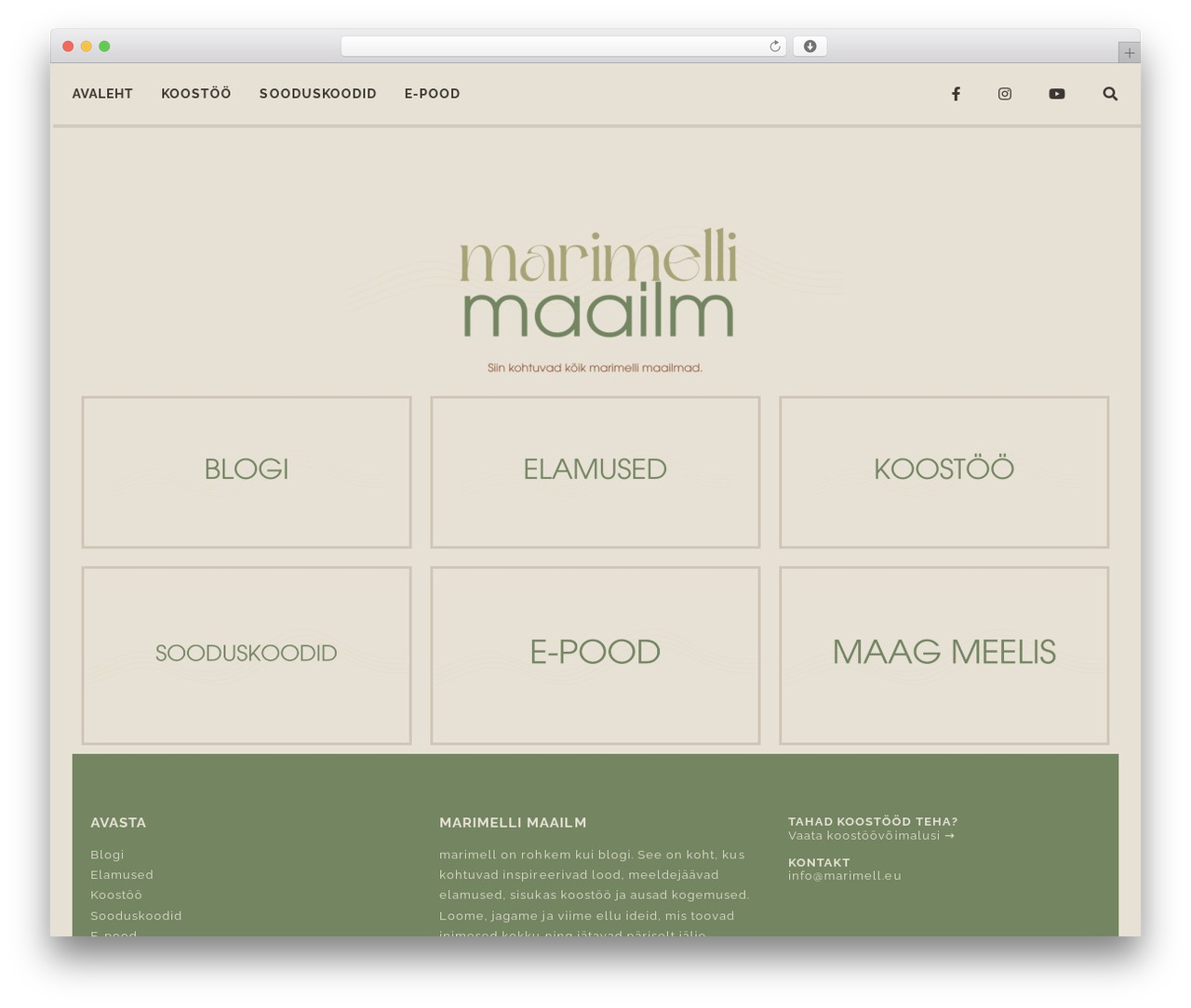 WordPress theme Baxel - marimell.eu