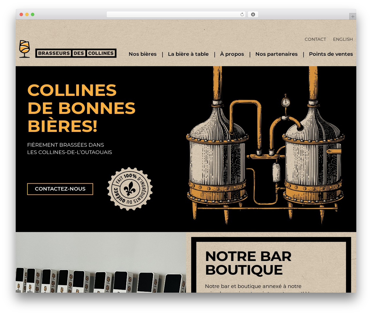 WordPress theme BDC - brasseursdescollines.com