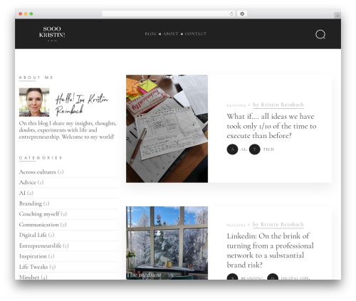 WordPress theme Marcell - soookristin.com