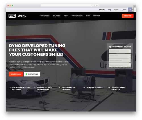 WordPress website theme ZipTuning - ziptuning.com