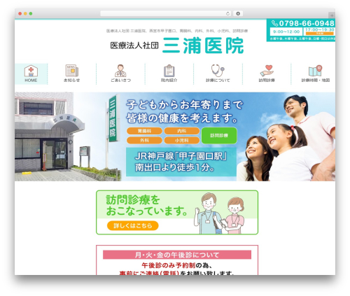 Best WordPress theme お医者さんテーマ（ポピュラー） - miura-iin.com