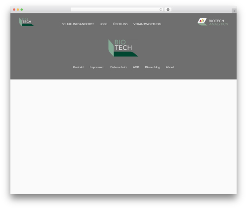 Canvas WordPress theme - www.biotech.at