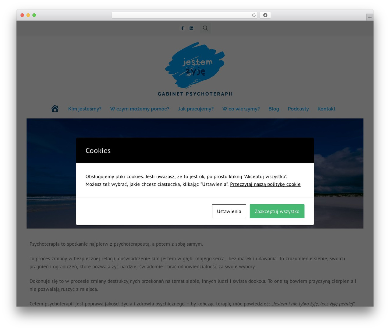 Customify theme WordPress - jestemzyje.pl