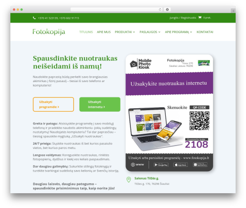 Divi WordPress theme - fotokopija.lt