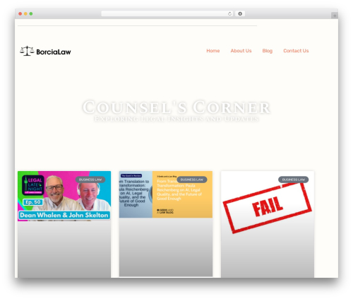 Lawyers WordPress blog theme - borcialaw.com