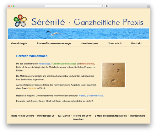 raindrops theme WordPress - serenitepraxis.ch