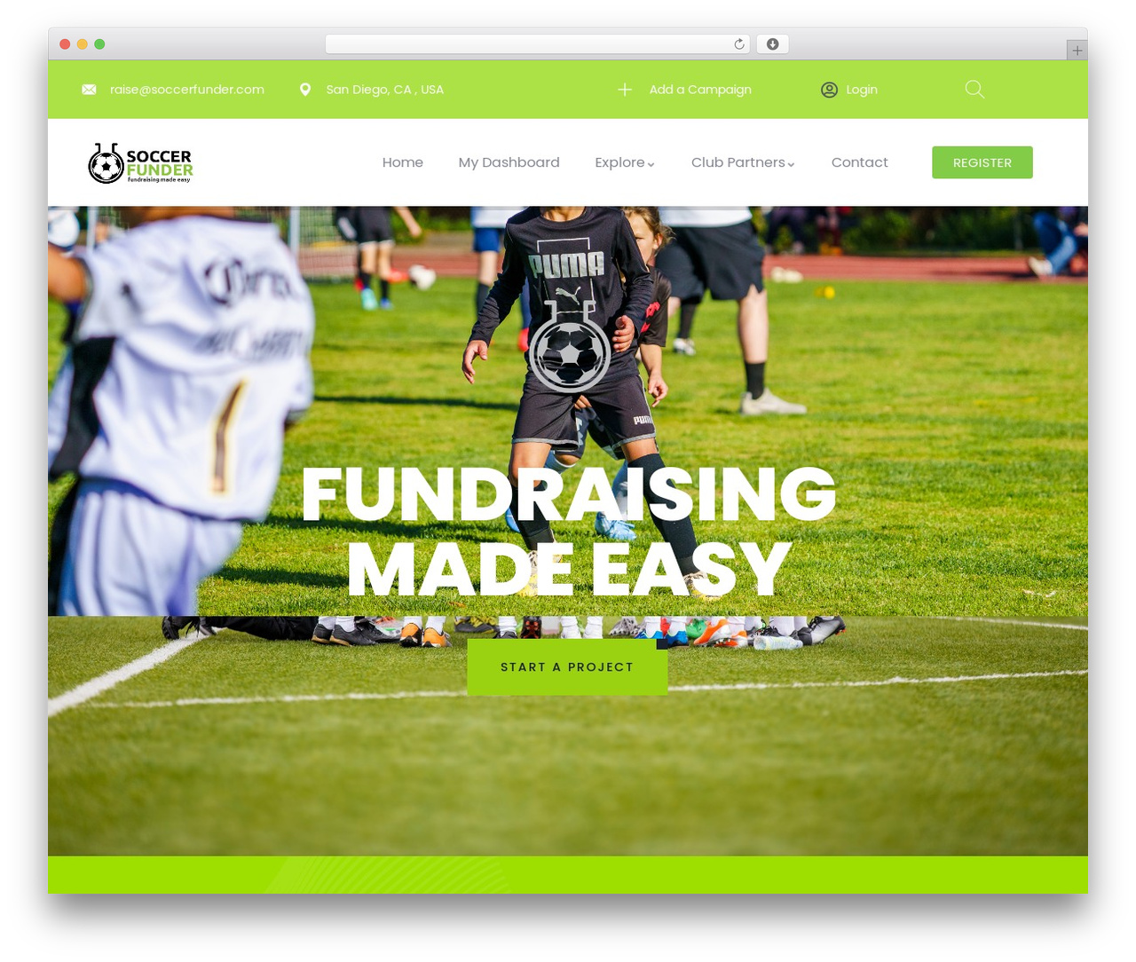 Theme WordPress Krowd - soccerfunder.com