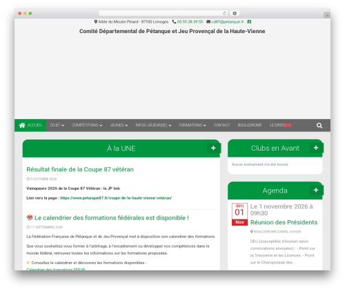 6temflex theme WordPress - petanque87.fr