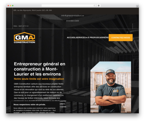 Davinci WordPress theme - gmaconstruction.ca