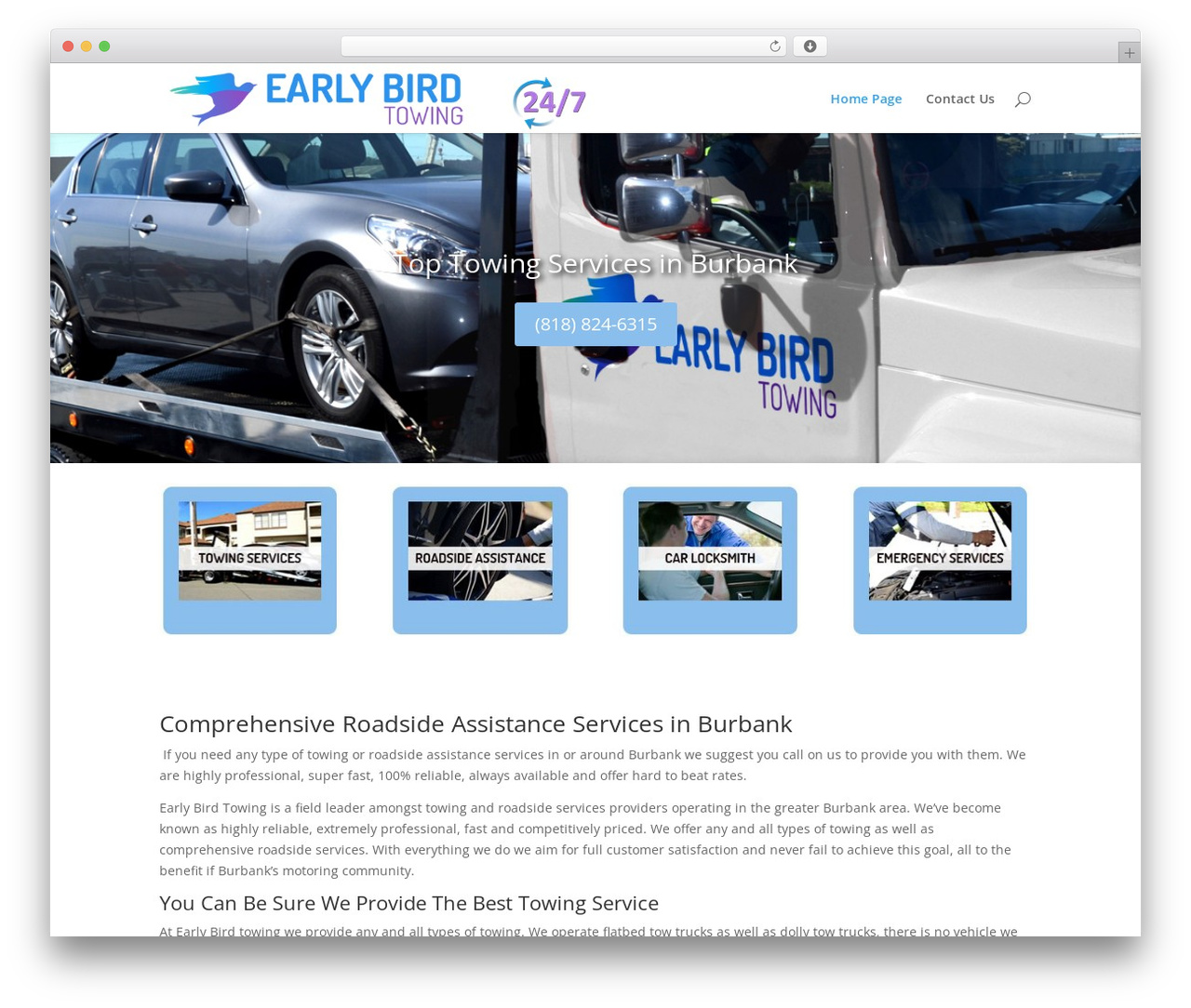 Divi theme WordPress - towing-burbank.com