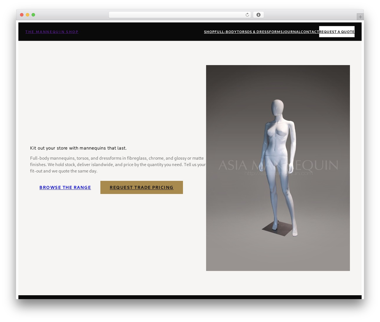 DK1 Shell theme WordPress - themannequinshop.com
