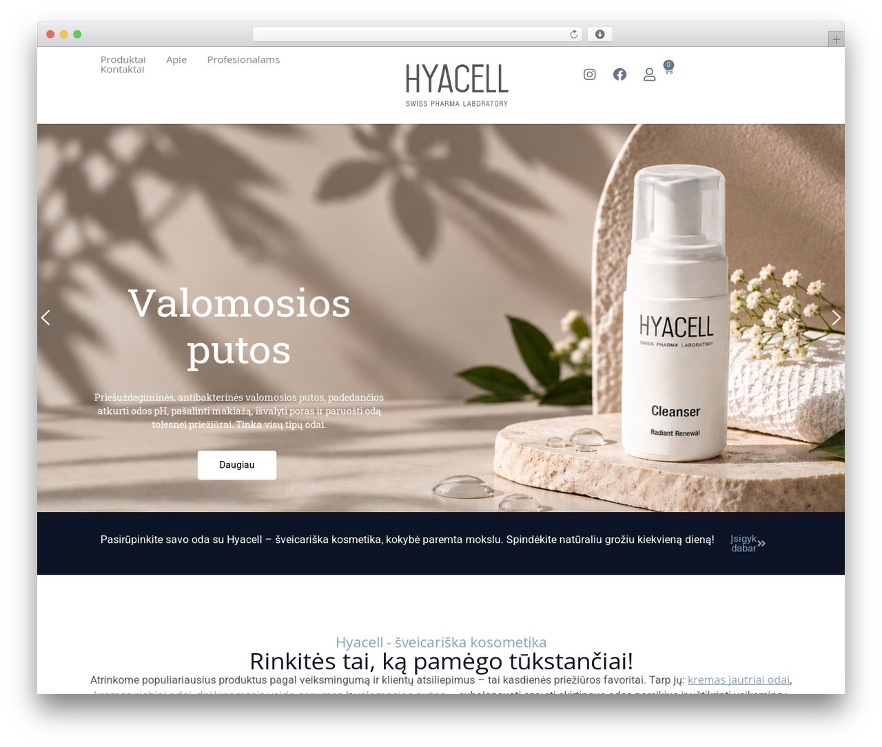 Hello Elementor WordPress theme - hyacell.lt