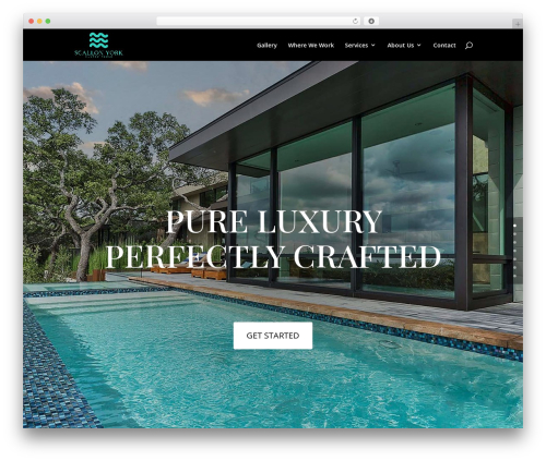 WordPress theme Divi - scallonpools.com