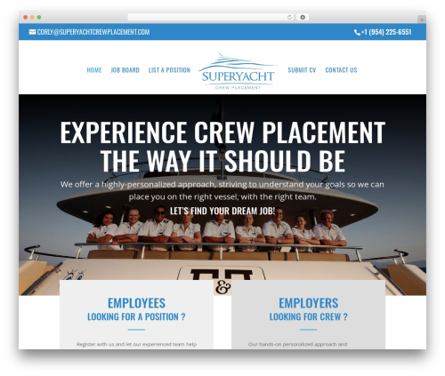 WordPress theme Divi - superyachtcrewplacement.com