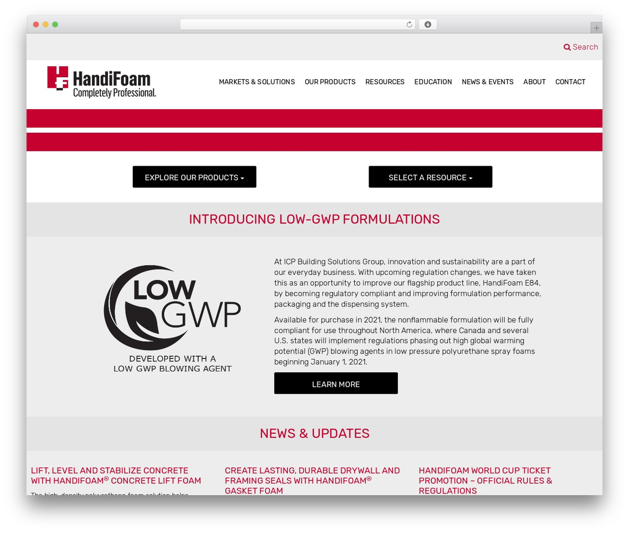 WordPress theme Toolset Starter - handifoam.com
