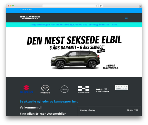 Divi WordPress theme - eriksen-motors.dk