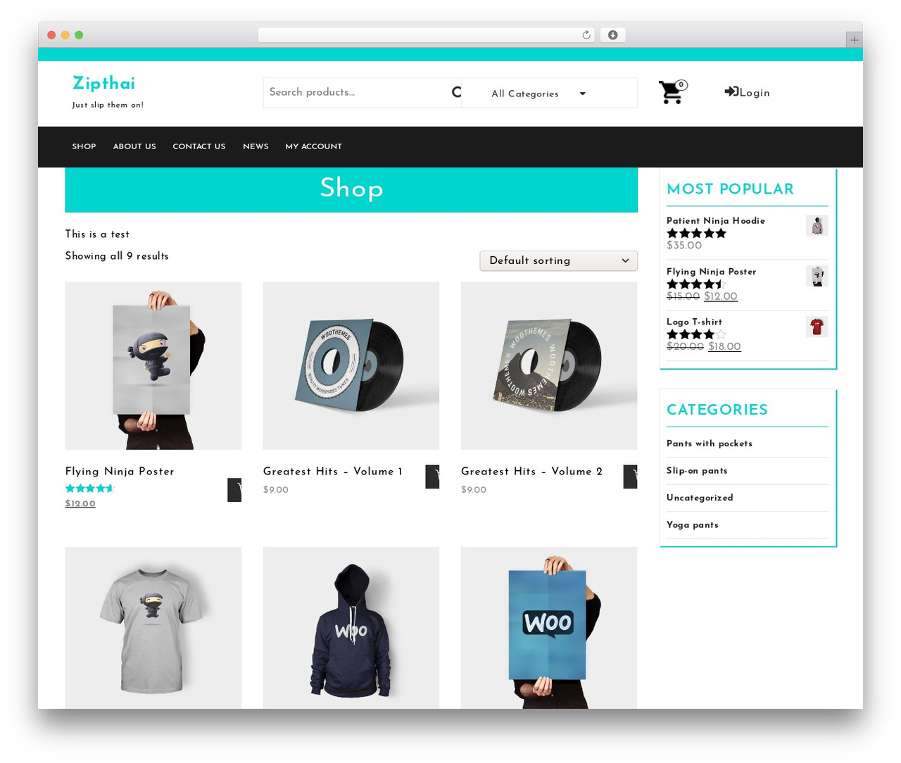 Ecommerce Hub theme WordPress - zipthai.com