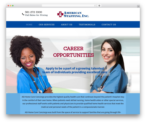 Saveo WordPress theme - asihomecare.com