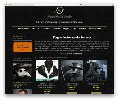 Simple Shop best WooCommerce theme - plaguedoctormasks.com