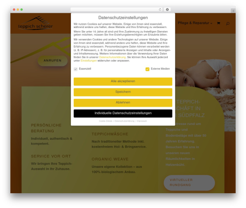 WordPress theme Divi - teppich-scherer.de