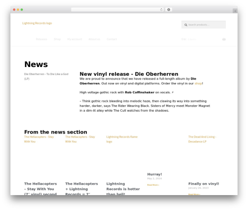 Storefront best WooCommerce theme - lightningrecords.se