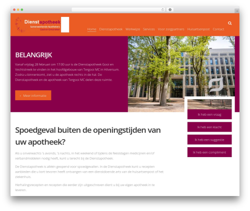WordPress theme Best4u Framework - dienstapotheek-gooi.nl