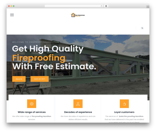 Boldman WordPress theme - fireproofinghamilton.com