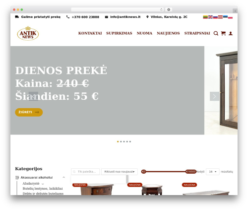 Scoding best WordPress theme - antiknews.lt