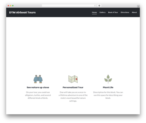 Stackable WordPress theme - dtmairboattours.com
