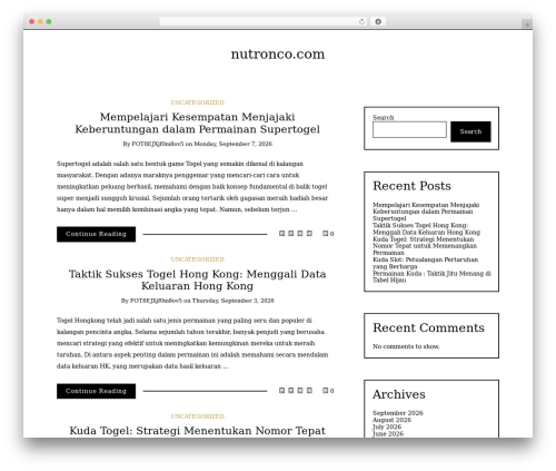 WordPress theme Writee - nutronco.com WordPress theme Writee - nutronco.com