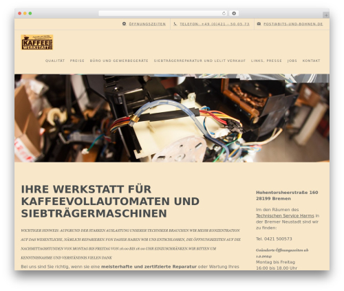 Extinct theme WordPress - kaffeewerkstatt-bremen.de