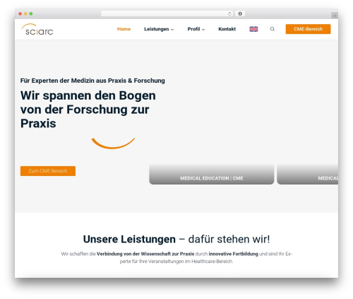 Sciarc GmbH WordPress theme - sciarc.de