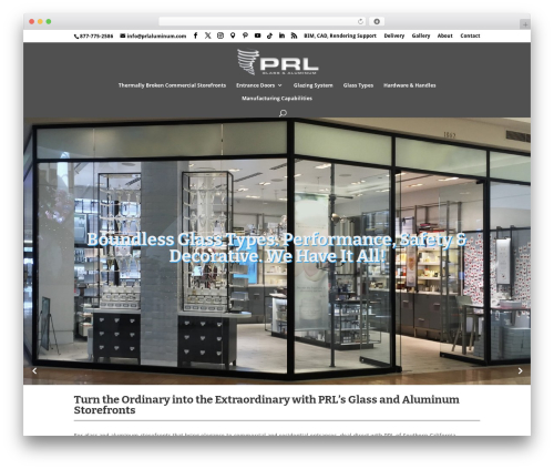 Theme WordPress Divi - glassandaluminumstorefronts.com