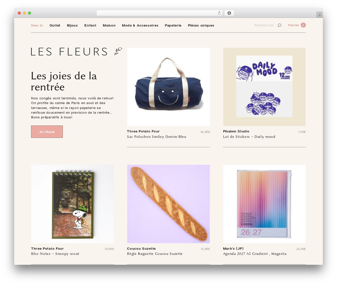 Theme WordPress Les Fleurs - boutiquelesfleurs.com