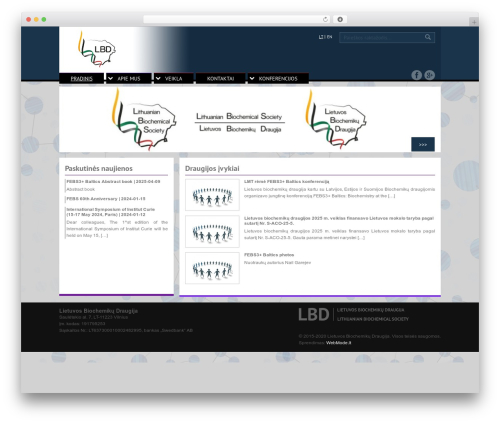 WordPress theme LBD Theme - biochemistry.lt