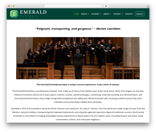 Create WordPress theme - emeraldensemble.org