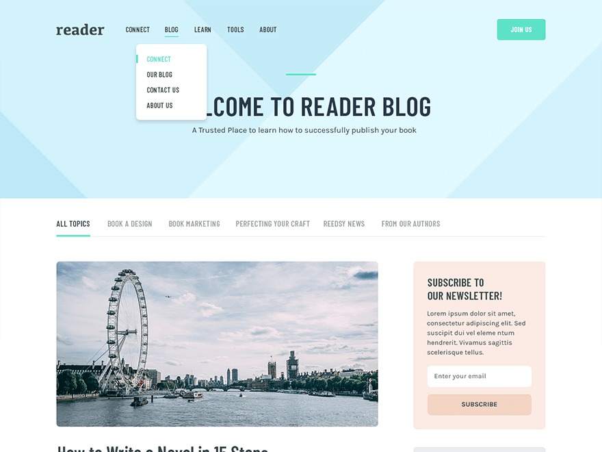 Reader by MyThemeShop WordPress shopping theme