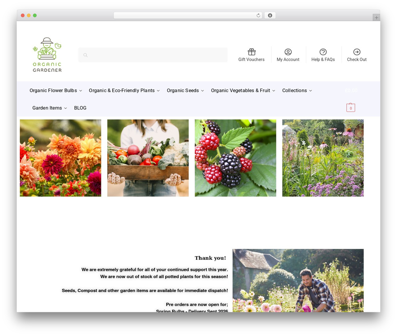 Shoptimizer garden WordPress theme - organicgardener.co.uk