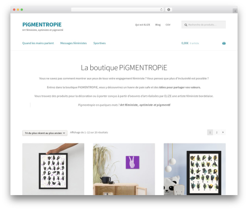 WordPress theme Storefront - pigmentropie.fr