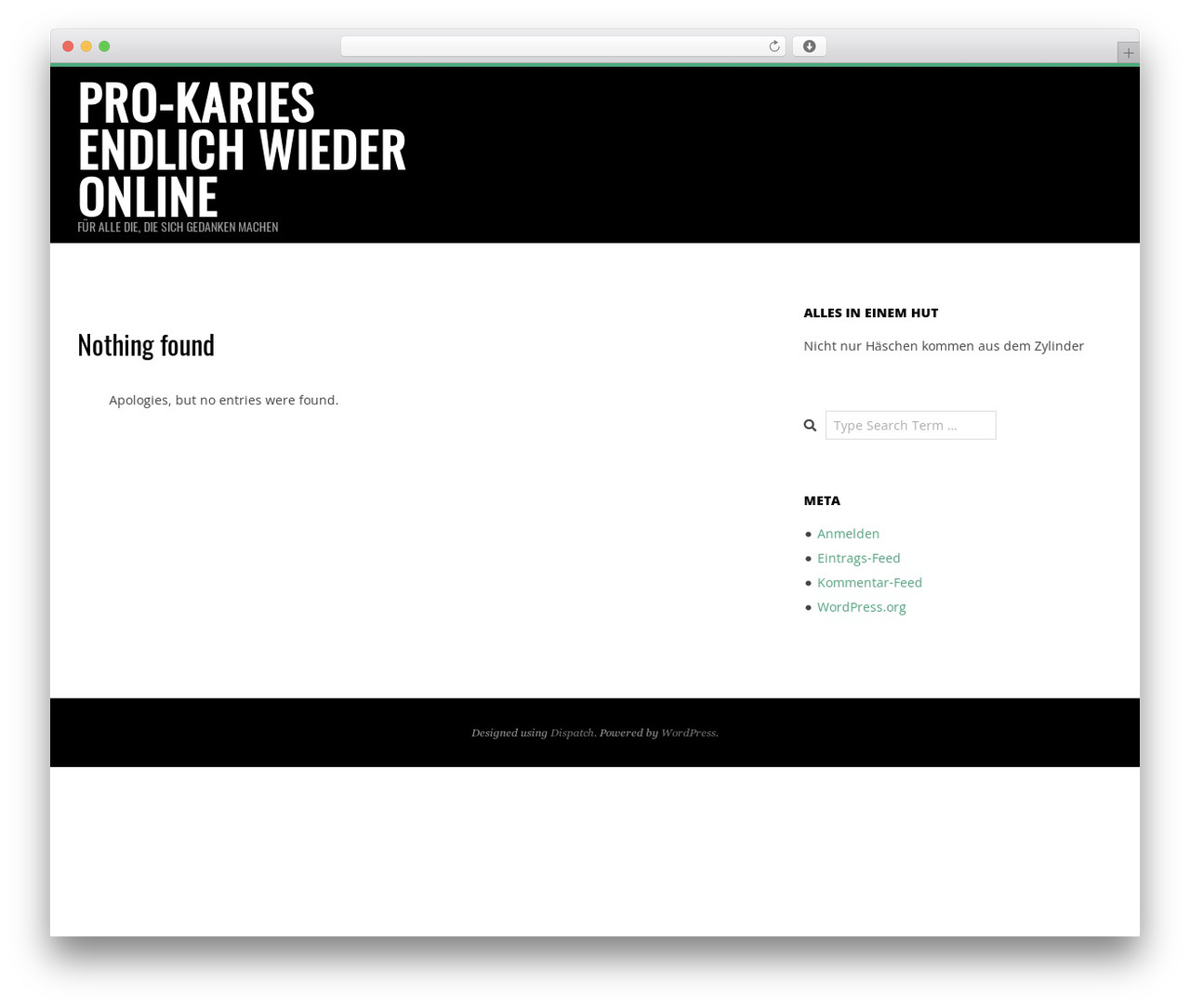 Dispatch theme WordPress - pro-karies.de