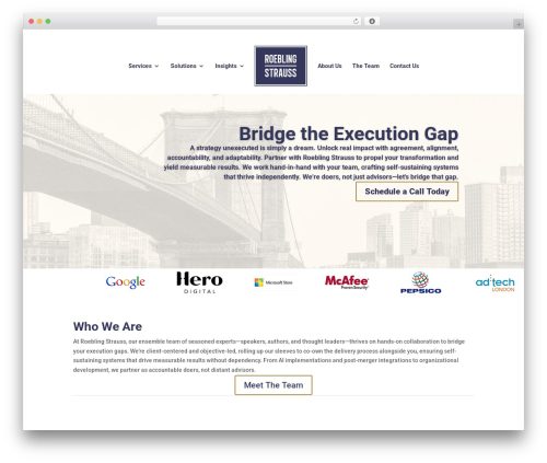 Divi WordPress theme - roeblingstrauss.com