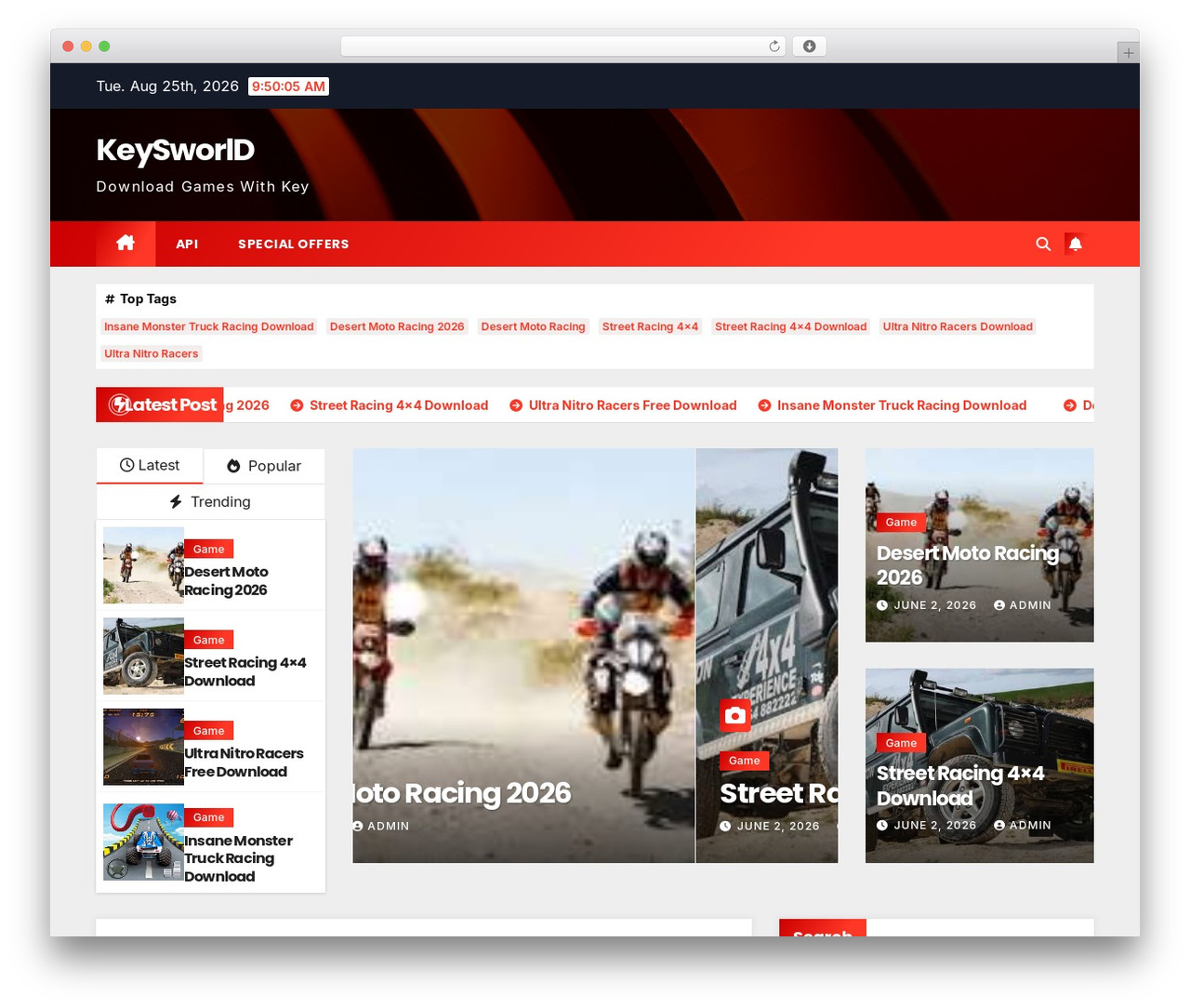 Theme WordPress Newsup - keyscrackworld.com